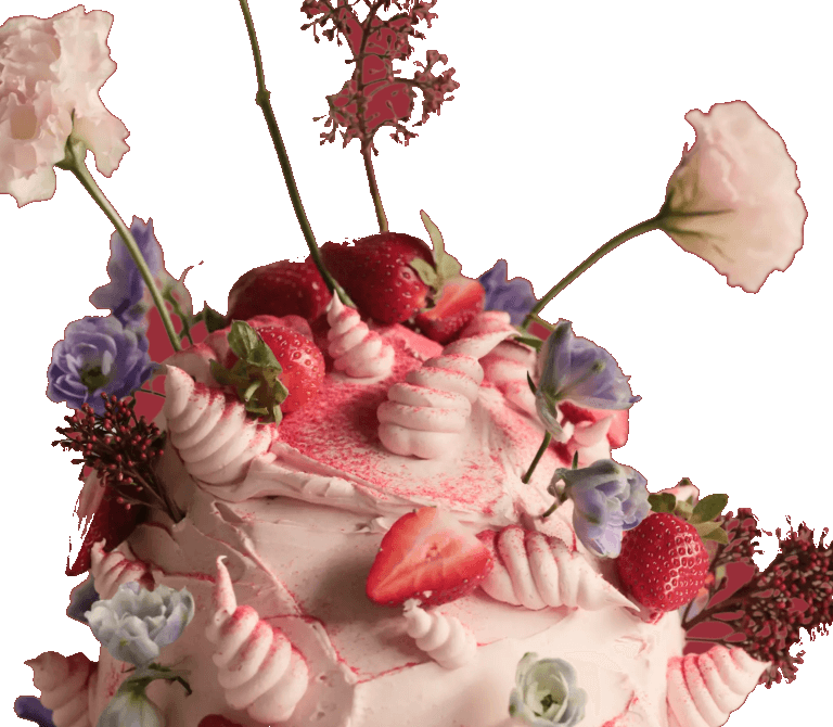 Korean Whimsy Pink cake