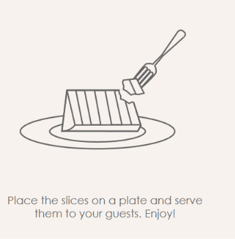 Place the slices on a plate and serve them to your guests. Enjoy!